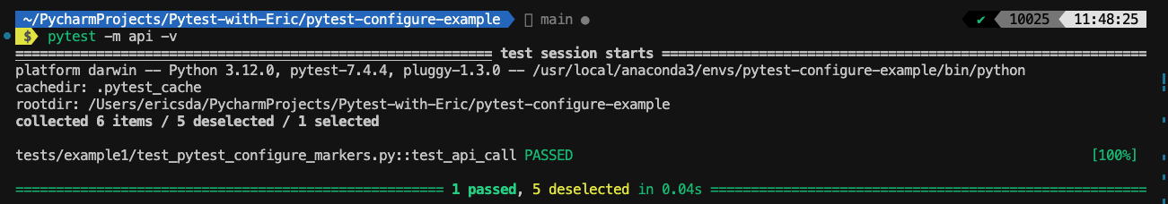 pytest configure custom markers