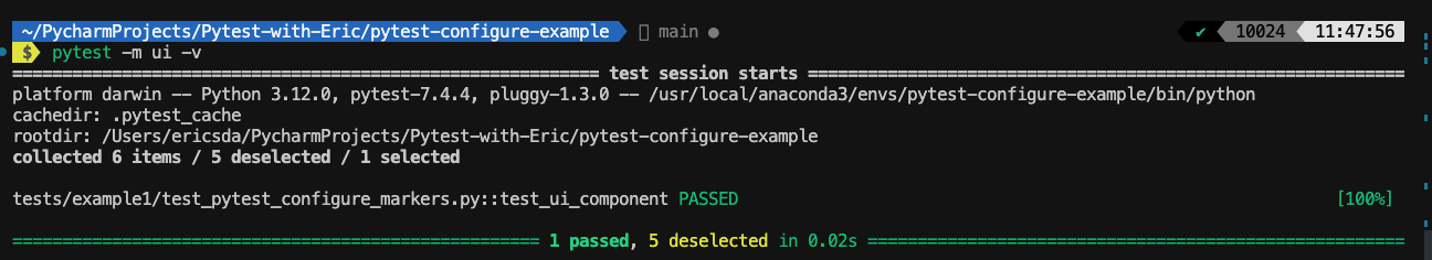 pytest configure custom markers
