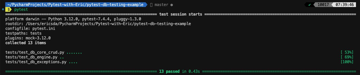 pytest-db-testing-results