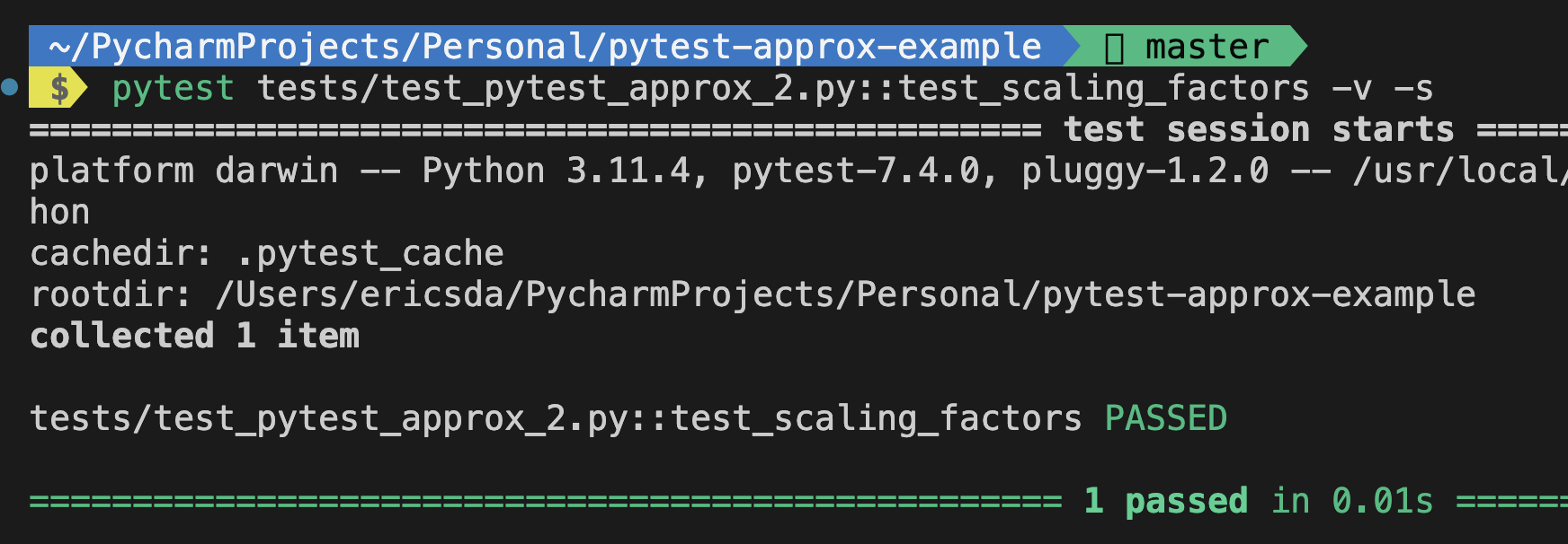 pytest-approx-scaling-factors